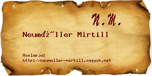 Neumüller Mirtill névjegykártya